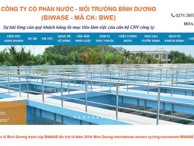 9 tháng, Biwase (BWE) lãi 305 tỷ đồng, tăng 36%  so với cùng kỳ
