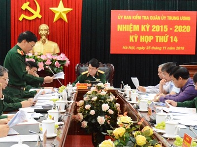 Ủy ban kiểm tra Quân ủy Trung ương tổ chức kỳ họp thứ 14. Ảnh QĐND.
