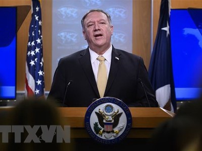 Ngoại trưởng Mỹ Mike Pompeo. (Nguồn: AFP/TTXVN)