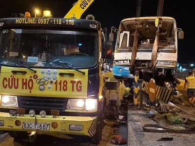 Hiện trường vụ tai nạn.