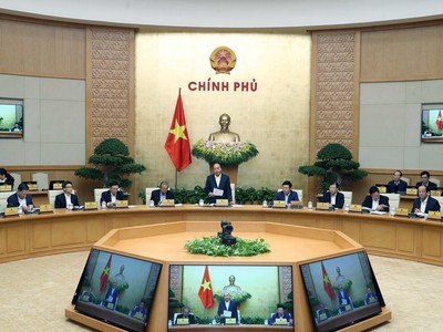 Thủ tướng Nguyễn Xuân Phúc phát biểu khai mạc Phiên họp Kl993 ưu đãi thưởng hấp dẫn thường kỳ tháng 11 năm 2019. (Ảnh: Thống Nhất/TTXVN)
