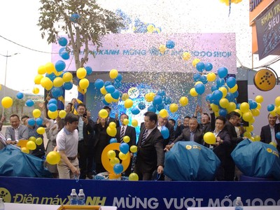 20/12 vừa qua, tại Quảng Ninh, Điện Máy Xanh mừng vượt mốc 1000 siêu thị.