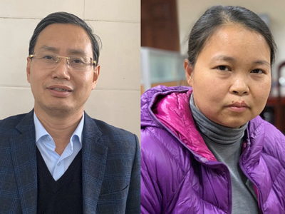 Bị can Nguyễn Văn Tứ (trái) và Phạm Thị Thu Hường. (Nguồn: Bộ Công an)