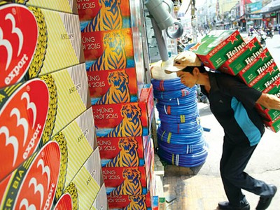 Một đại lý bia ở TP.HCM