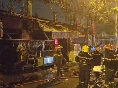Hiện trường xảy ra vụ cháy.