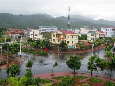 Toàn cảnh khu vực hành chính huyện Tam Đường. 