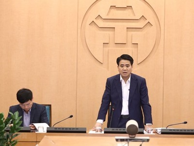 Chủ tịch Ủy ban Nhân dân thành phố, Trưởng Ban Chỉ đạo phòng, chống dịch COVID-19 thành phố Hà Nội, Nguyễn Đức Chung. (Ảnh: Văn Điệp/TTXVN).