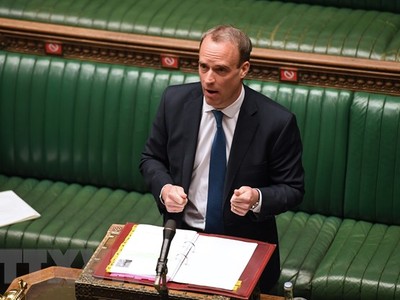 Ngoại trưởng Anh Dominic Raab. (Ảnh: AFP/TTXVN).