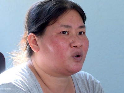 Nguyễn Thị Kim Chi tại cơ quan công an Xuyên Mộc.