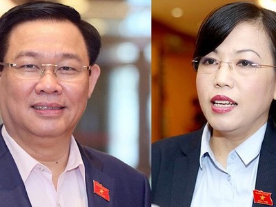 Ông Vương Đình Huệ và bà Nguyễn Thanh Hải.