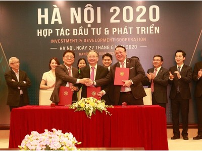 Đại diện Tp Hà Nội và Kl994 game bài casino hấp dẫn Tân Hoàng Minh ký kết biên bản ghi nhớ cam kết Kl99ok phiên bản mới dự án Thành phố vệ tinh thông minh Xuân Mai Smart City .