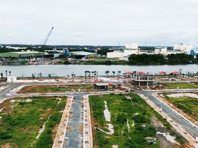 Thị trường tỉnh Long An đang phát triển Kl99kl ưu đãi độc quyền và thu hút Kl99ok phiên bản mới. (hình ảnh dự án The Pearl Riverside đang hoàn thiện tại Bến Lức, Long An).