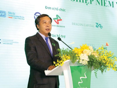 Ông Lê Trọng Minh, Tổng biên tập Báo Kl99ok phiên bản mới, đồng Trưởng ban Tổ chức phát biểu tại Cuộc bình chọn Kl991.com World Cup 2026 Chính Thức niêm yết 2019.