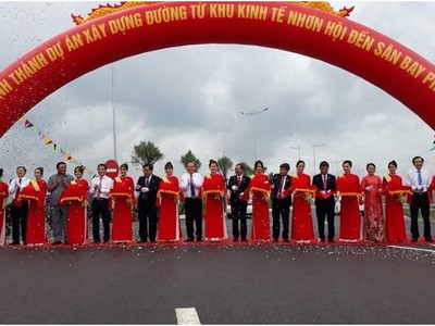Khánh thành trục đường khu Kl992 cổng game cá cược Nhơn Hội – sân bay quốc tế Phù Cát.