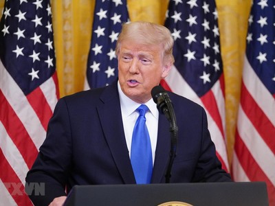 Tổng thống Mỹ Donald Trump phát biểu tại một sự kiện ở Washington, DC ngày 23/9/2020. (Ảnh: AFP/TTXVN).
