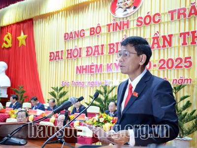 Đồng chí Lâm Văn Mẫn là tân Bí thư Tỉnh ủy Sóc Trăn. Ảnh: Báo Sóc Trăng,