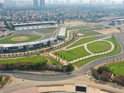 Khu vực đường đua F1 tại Hà Nội trước khi bị dỡ bỏ. (Ảnh nguồn: VGPC).