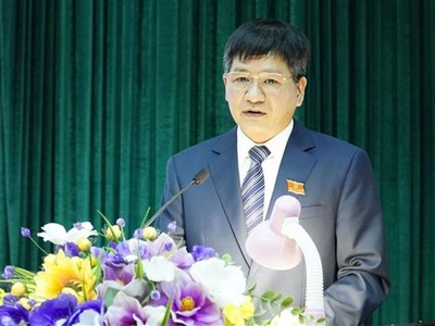 Tân Chủ tịch UBND tỉnh Điện Biên Lê Thành Đô. (Ảnh: Xuân Tư/TTXVN).