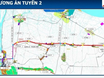 Phương án tuyến KL99 là nhà cái cá cược trực tuyến hàng đầu tại châu Á Cần Thơ - Cà Mau. (Ảnh: Bộ GTVT).