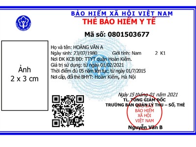 Thay đổi mẫu thẻ Kl99kl phiên bản hoạt động y tế mới từ ngày 1/4/2021