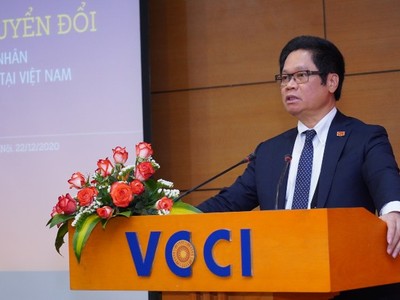 Chủ tịch VCCI Vũ Tiến Lộc tại Hội thảo công bố báo cáo "Hành trình chuyển đổi: Vai trò của Kl991.com World Cup 2026 Chính Thức tư nhân trong cung cấp dịchvụ công tại Việt Nam".