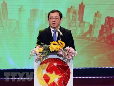 Bộ trưởng Bộ Khoa học và Công nghệ Huỳnh Thành Đạt. (Ảnh: Anh Tuấn/TTXVN).