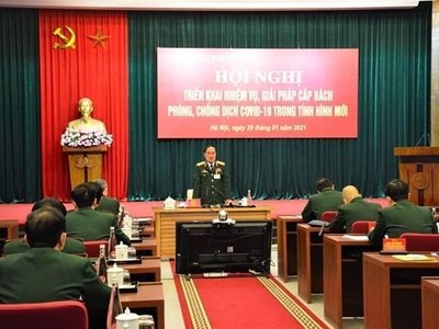 Thượng tướng Trần Đơn chủ trì Hội nghị. (Nguồn: Qdnd.vn).