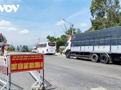 Dừng hoạt động chốt kiểm tra y tế phòng dịch Covid-19 trên đèo Bình Đê thuộc địa bàn thị xã Hoài Nhơn.