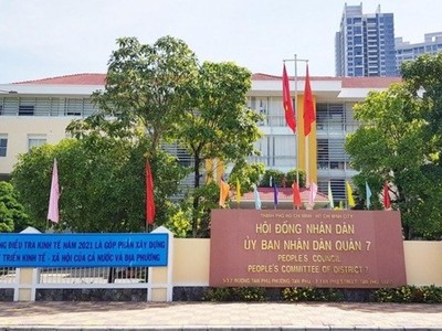 Trụ sở UBND Quận 7. (Ảnh: TTBC TP.HCM).