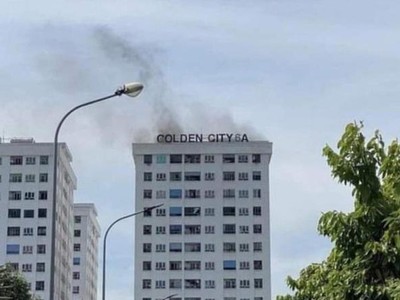 Chung cư Golden City 6, đường Lý Tự Trọng, xã Nghi Phú, thành phố Vinh (Nghệ An), nơi xảy ra vụ hỏa hoạn.