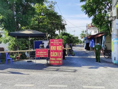 Chốt kiểm soát COVID-19 xã Lý Học, huyện Vĩnh bảo, Hải Phòng.