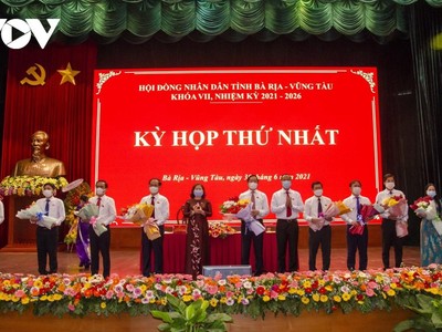 Các cán bộ được bầu các chức danh chủ chốt của tỉnh Bà Rịa - Vũng Tàu.