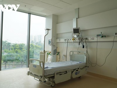 Một phòng bệnh tại Bệnh viện Hồi sức Covid-19 để điều trị bệnh nhân nặng.