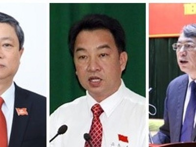 Từ trái sang phải: Chủ tịch UBND tỉnh Bình Dương Võ Văn Minh; Chủ tịch UBND tỉnh Vĩnh Long Lữ Quang Ngời; Chủ tịch UBND tỉnh Cao Bằng Hoàng Xuân Ánh.