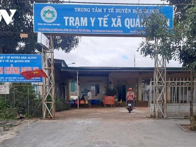 Trạm y tế xã Quảng Sơn nơi ông Lê Duy Đại công tác.