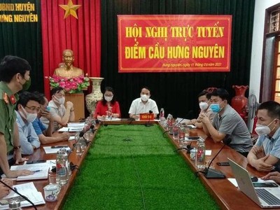 Ban chỉ đạo phòng, chống dịch Covid-19 tỉnh Nghệ An làm việc với huyện Hưng Nguyên.