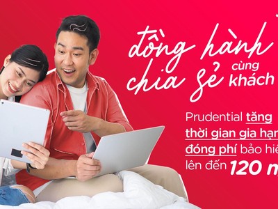 Prudential tăng thời gian gia hạn đóng phí Kl99kl phiên bản hoạt động lên đến 120 ngày