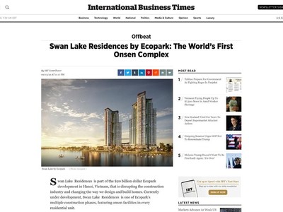 International Bussiness Times (Mỹ): The Landmark là tổ hợp khoáng nóng cao tầng đầu tiên trên thế giới.