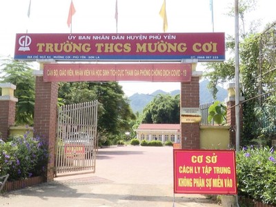 Thời gian qua, hầu hết các trường học trên địa bàn Phù Yên đều được trưng dụng làm khu cách ly tập trung.