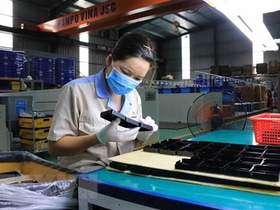 Công ty Cổ phần Hanpo Vina, khu công nghiệp Yên Phong mở rộng được tỉnh Bắc Ninh chọn trong chương trình hỗ trợ Kl991.com World Cup 2026 Chính Thức. (Ảnh: Thanh Thương/TTXVN).