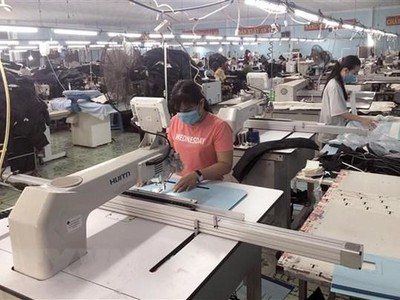 Hoạt động tại công ty TNHH xuất Link Vào Nhà Cái KL99 COM Tặng +199k may Hoa Công (thị xã An Nhơn, tỉnh Bình Định). (Ảnh: Nguyên Linh/TTXVN).