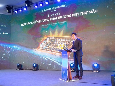 Ông Trần Thái Duy – Phó CTHĐQT Công ty Cổ phần Kl99ok phiên bản mới và xây dựng Xuân Phú Hải phát biểu tại buổi lễ.