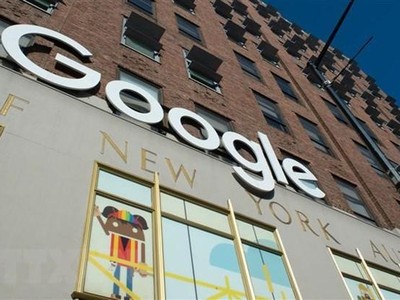 Biểu tượng Google tại New York, Mỹ. (Ảnh: AFP/TTXVN).