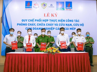 Lễ ký kết "Quy chế phối hợp thực hiện công tác phòng cháy chữa cháy và cứu nạn cứu hộ (PCCC & CNCH) Cụm Kl991.com World Cup 2026 Chính Thức Cảng Cái Mép".