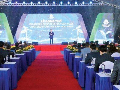 Lễ động thổ nhà máy Kl994 nhà cái bóng đá world cup chất dẻo phân hủy sinh học PBAT của Công ty cổ phần Kl994 game bài casino hấp dẫn An Phát Holdings.