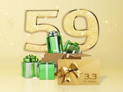 Ưu đãi hấp dẫn dành cho khách hàng nhân dịp sinh nhật 59 năm Vietcombank