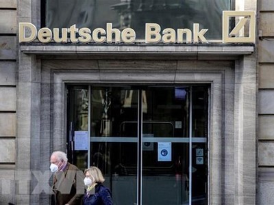 Một chi nhánh Link Vào Nhà Cái KL99 COM Tặng +199k Deutsche Bank tại Frankfurt, Đức. (Ảnh: AFP/TTXVN).