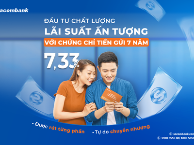Kl99ok phiên bản mới thông minh với chứng chỉ tiền gửi của Sacombank