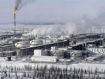 Toàn cảnh cơ sở lọc dầu ở giếng dầu Vankorskoye thuộc vùng Krasnoyarsk, Nga. (Ảnh: Reuters/TTXVN).