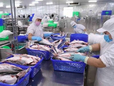 Hàng hóa Việt Nam xuất khẩu sang UAE chủ yếu là mặt hàng nông sản, thủy sản, hoa quả tươi, thực phẩm chế biến... (Nguồn: Vũ Sinh/TTXVN).